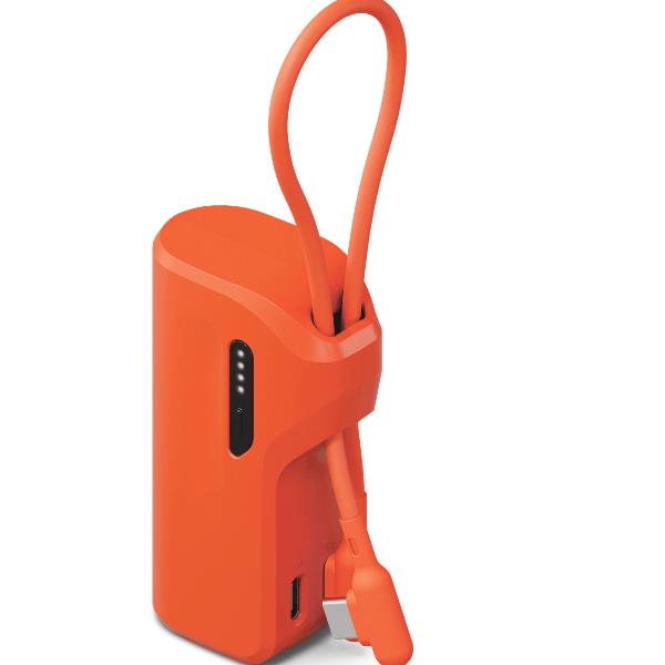 Cygnett Battery bank Thumboost 5K Powerbank con cavo integrato (ORANGE) 6