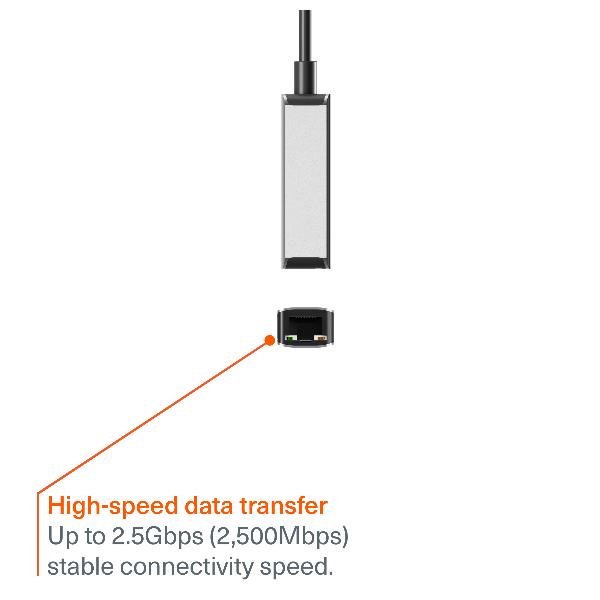 Unite USB-C to 2.5Gbps Ethernet Adapter 2