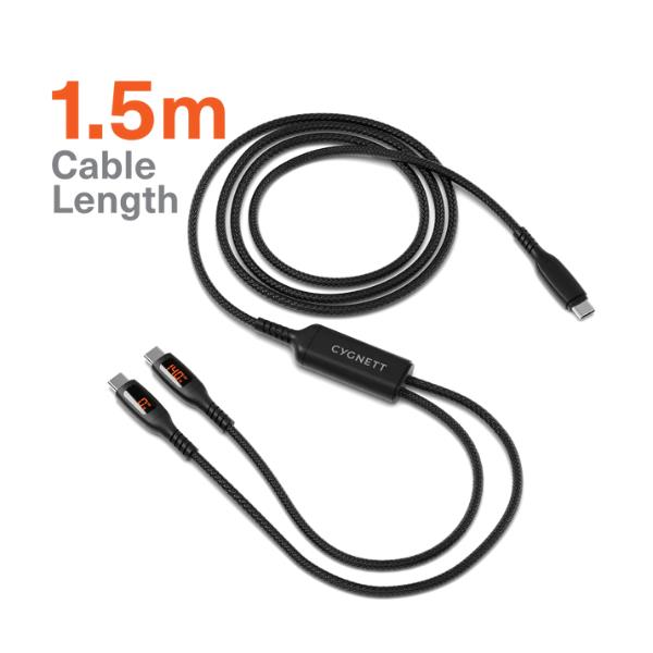 CABLE DUAL 2.0 140W 1.5M 2