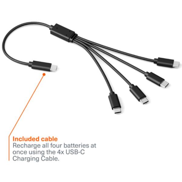 AA USB-C Rechargeable Battery - 4 Pack - Black 5
