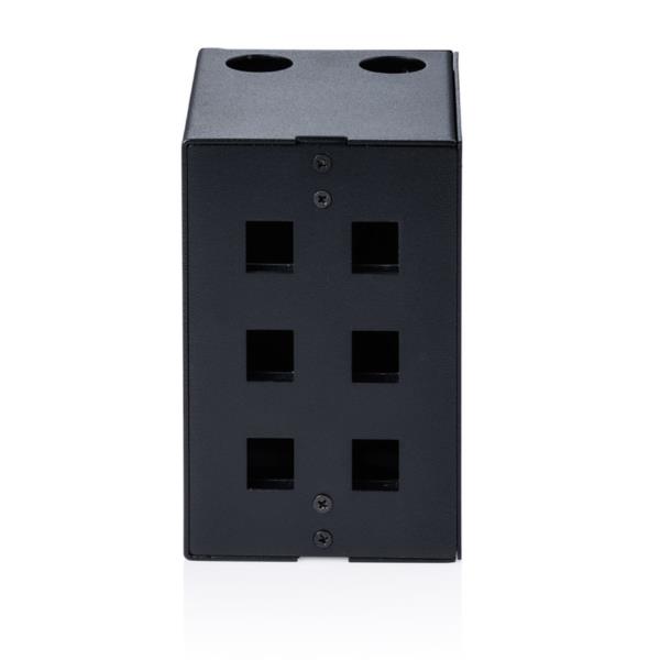 Distributore a binario top-hat in rame, 6 porte, nero 3