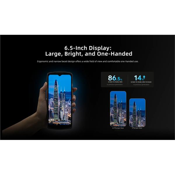DT66 SMARTPHONE RUGGED IP67, DISPLAY DA 6,5", SCANNER 2D, WIFI 6, BTLE, 5G, NFC INTEGRATO NEL DISPLAY, 4GB/64GB, ANDROID 13 5