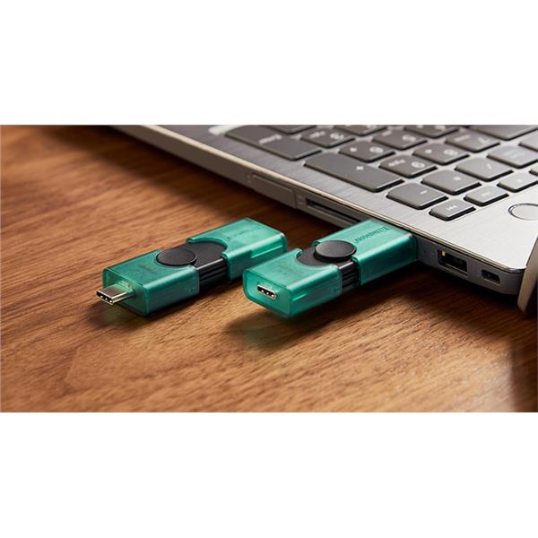 DataTraveler DuoG2 256GB USB-A + USB-C 3.2 Gen 1 Con doppio cappuccio mobile USB-A/C 10