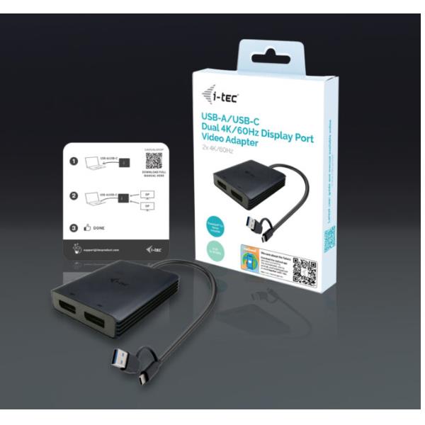 Adattatore Video Universale USB-A/USB-C a Doppio Monitor Display Port 4K (2xDP) 7