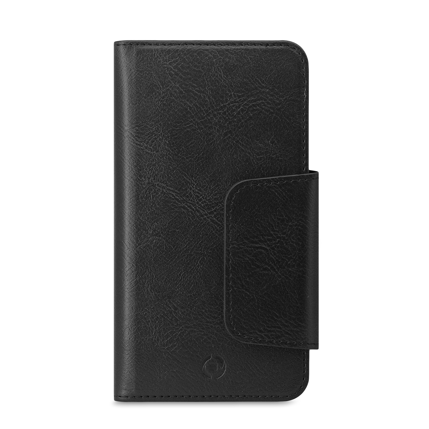 CELLY DUOMO - Custodia a libro con chiusura magnetica, slot porta carte colore nero compatibile con gli smartphone fino a 6.5" dimensione display