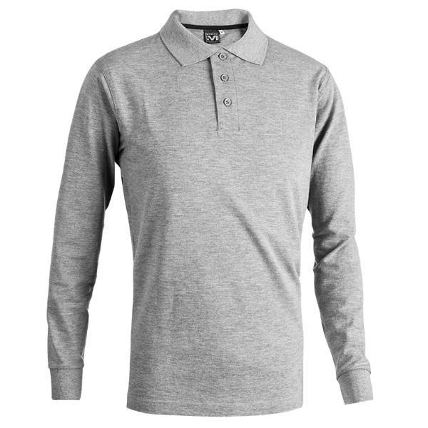 SOTTOZERO POLO MANICA LUNGA BECKER GRIGIO MELANGE SCURO - XS