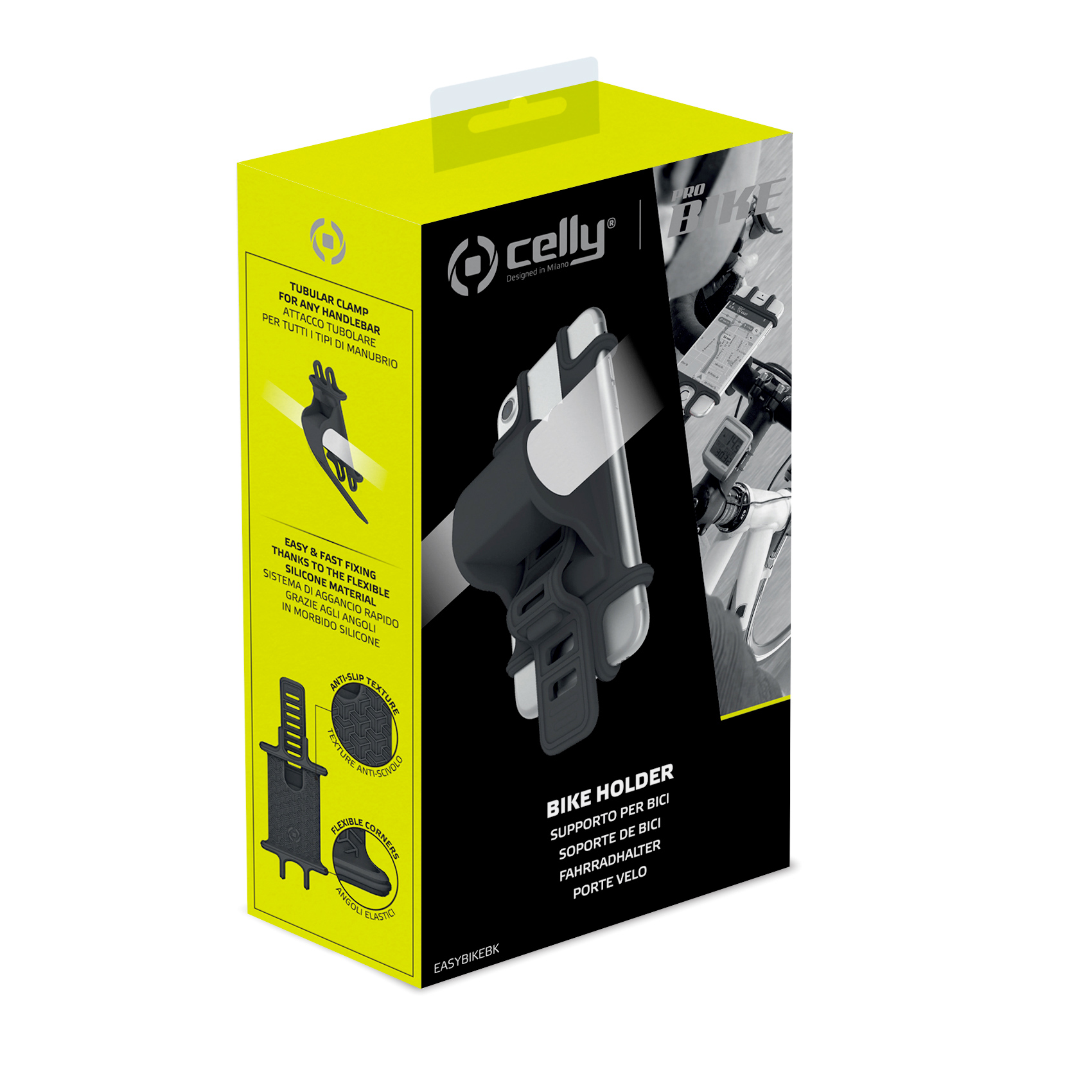 EASYBIKE - Supporto da manubrio per smartphone universale utilizzabile per bici, ebike, materiale morbido e flessibile, sistema di fissaggio semplice 3