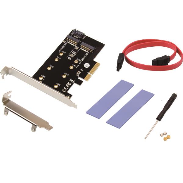 ADATTATORI PCIe 2-in-1 M.2 SSD SATA NVMe 6