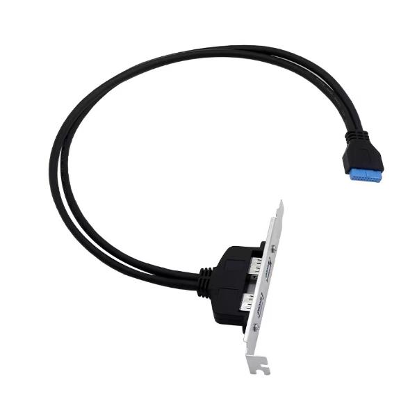 ADATTATORE da 19 pin femmina a doppio USB-A femmina USB 3.0, USB 3.2 Gen 1 5Gbit/s 4