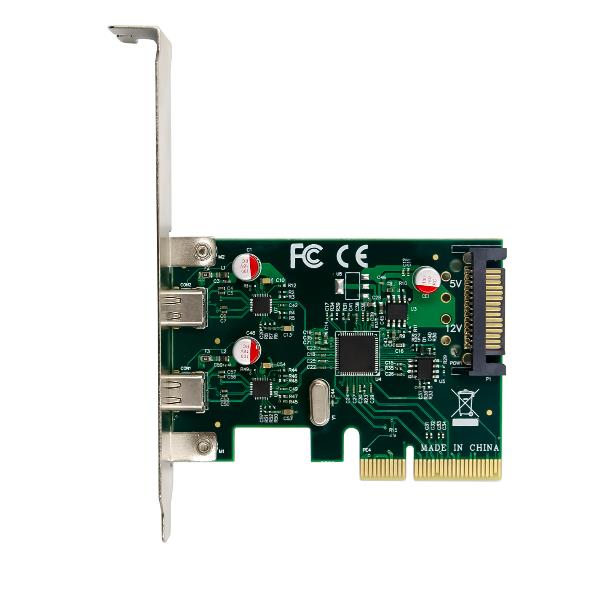 SCHEDA PCIe 2-PORTE USB 3.2 Gen 2 Tipo-C 2