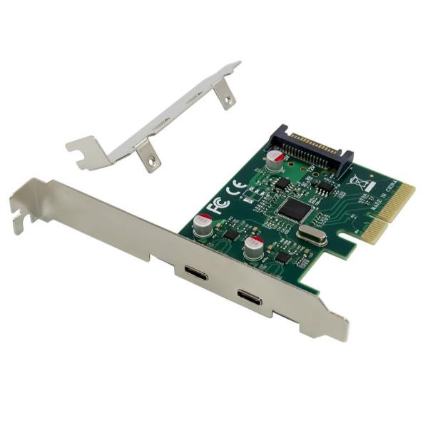SCHEDA PCIe 2-PORTE USB 3.2 Gen 2 Tipo-C 3