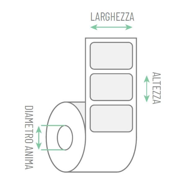 24 ROTOLI ETICHETTA TERMICA MM 100 X 72 MT 3