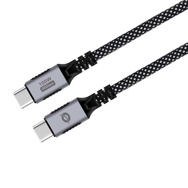 CAVO USB 3.2 GEN 2x2 C-C PD 3.0 100W, 20V 5A, 20Gbps, 4K60Hz, E-Mark, 2m 3