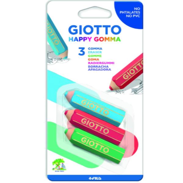 GIOTTO GOMME HAPPY 6,5 X 1,5 CM.