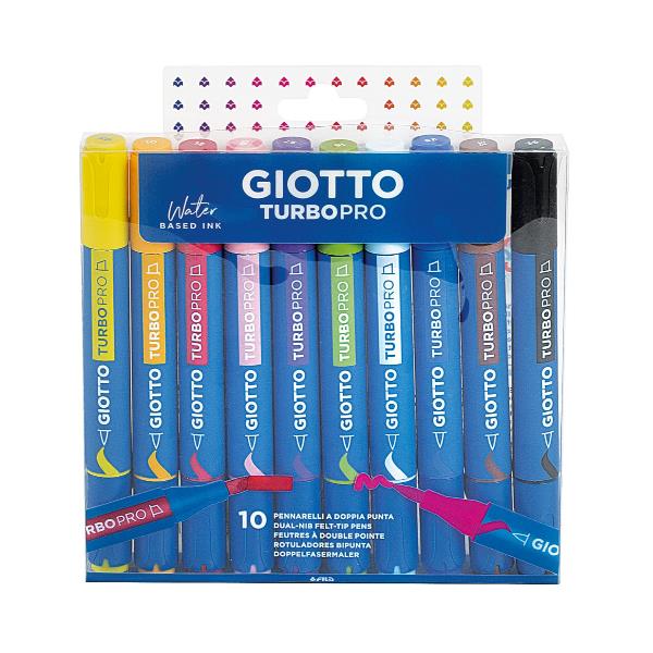 GIOTTO PENNARELLI A DOPPIA PUNTA GIOTTO TURBO PRO COLORI CLASSICI
