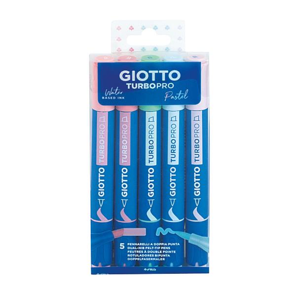 GIOTTO PENNARELLI A DOPPIA PUNTA GIOTTO TURBO PRO COLORI PASTELLO