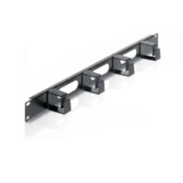 F9030N - Pannello passapermute 1U - 4 anelli corti - NERO 2