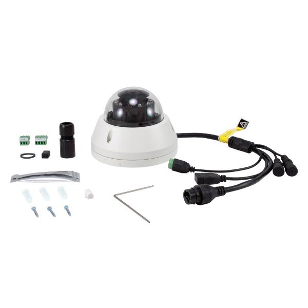LEVELONE FCS-3307 - TELECAMERA IP HUBBLE DOME FISSA 5MP, POE 802.3af, Audio 2-vie, IP68, IK10 4