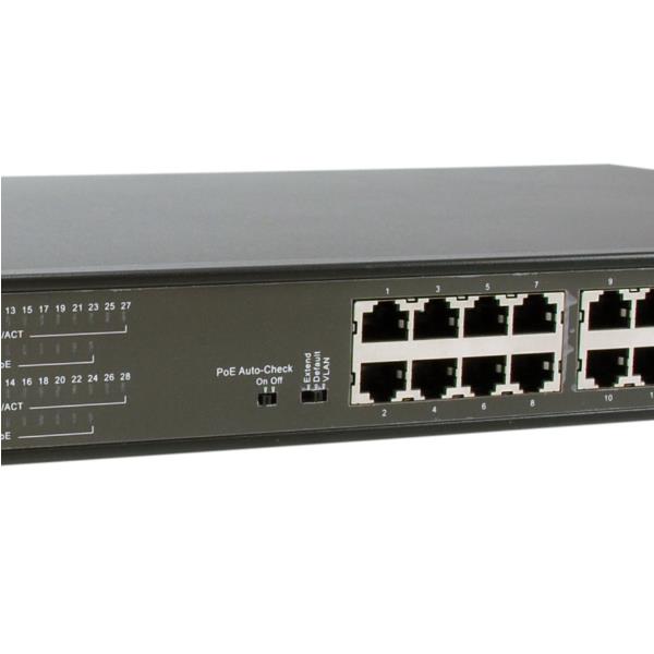 LEVELONE FGP-2831 - SWITCH 28-PORTE FAST ETHERNET POE 390W - 24x PoE + 2x Gigabit RJ45 + 2x Gigabit SFP 3