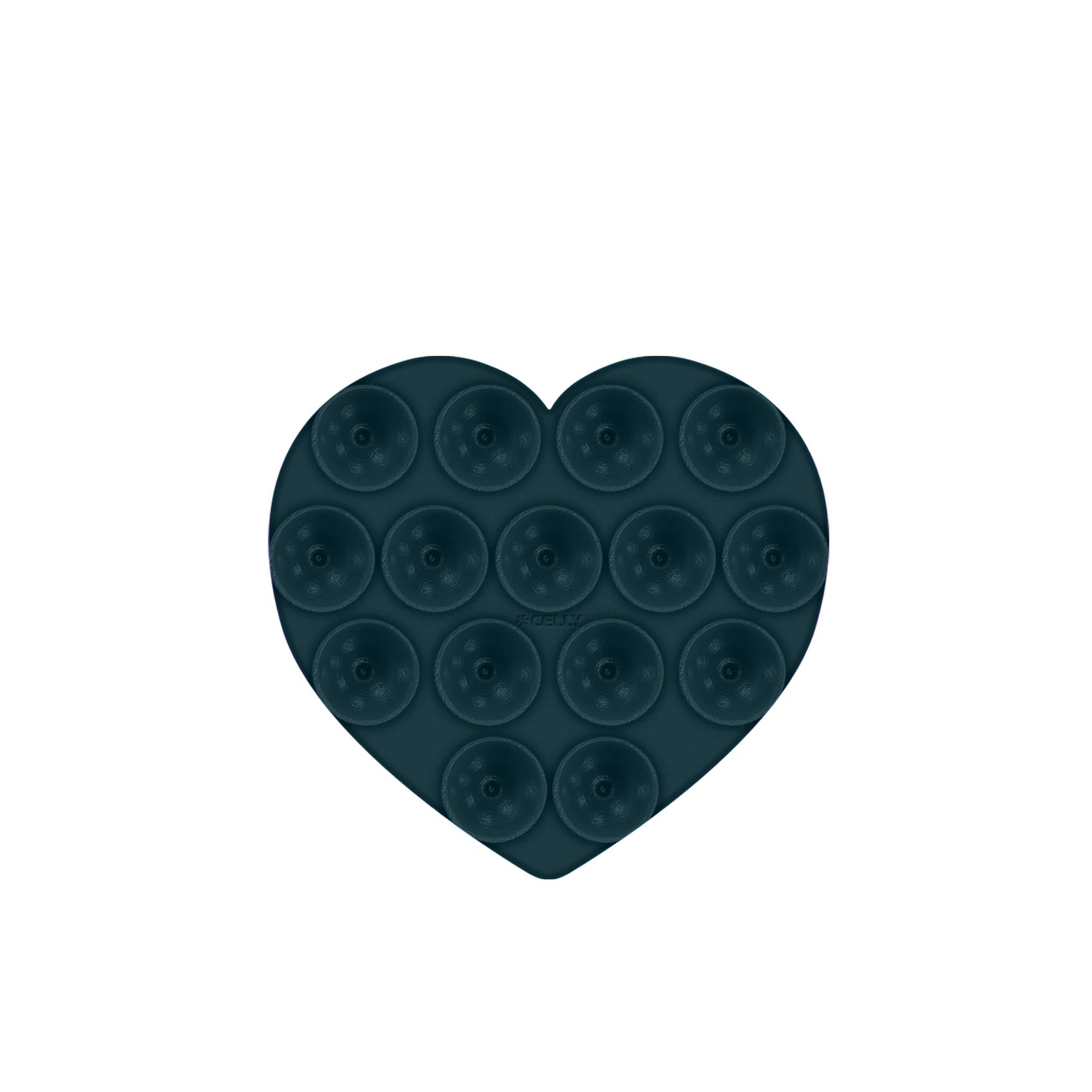 FIXHEART - Ventosa d applicare sul retro dello smartphone, utilizzo video e selfie, materiale silicone, tenuta forte, forma di cuore 3
