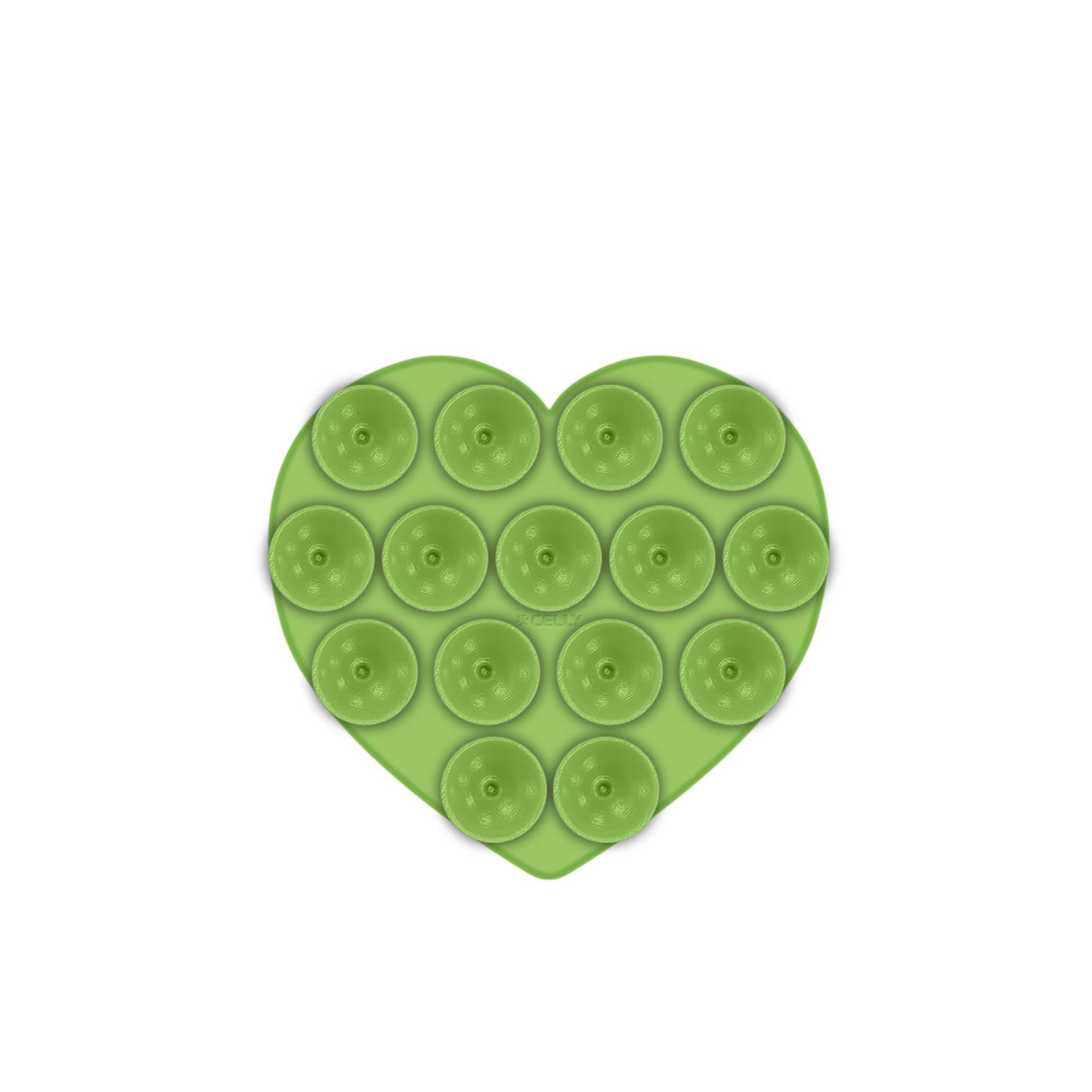 FIXHEART - Ventosa d applicare sul retro dello smartphone, utilizzo video e selfie, materiale silicone, tenuta forte, forma di cuore 3