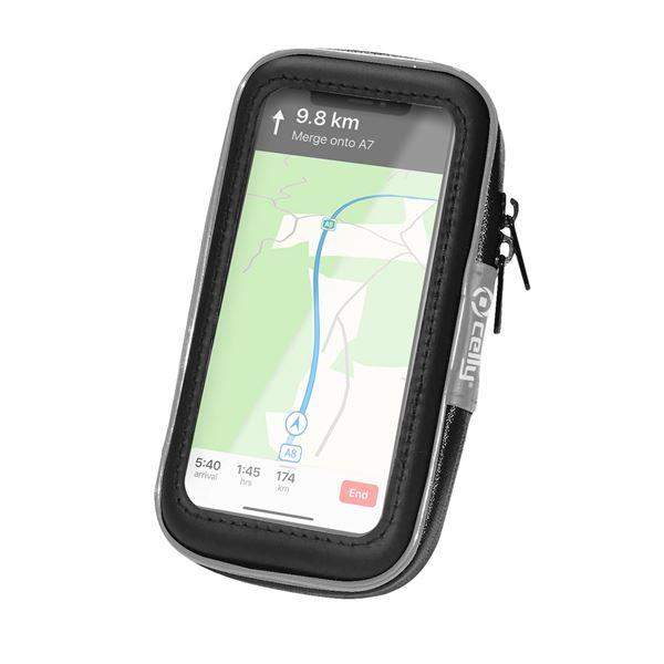 FLEXBIKE - Supporto universale per smartphone, utilizzo con manubri tubolari di bici e ebike, custodia impermeabile, funzione touch screen, morsetto regolabile 7