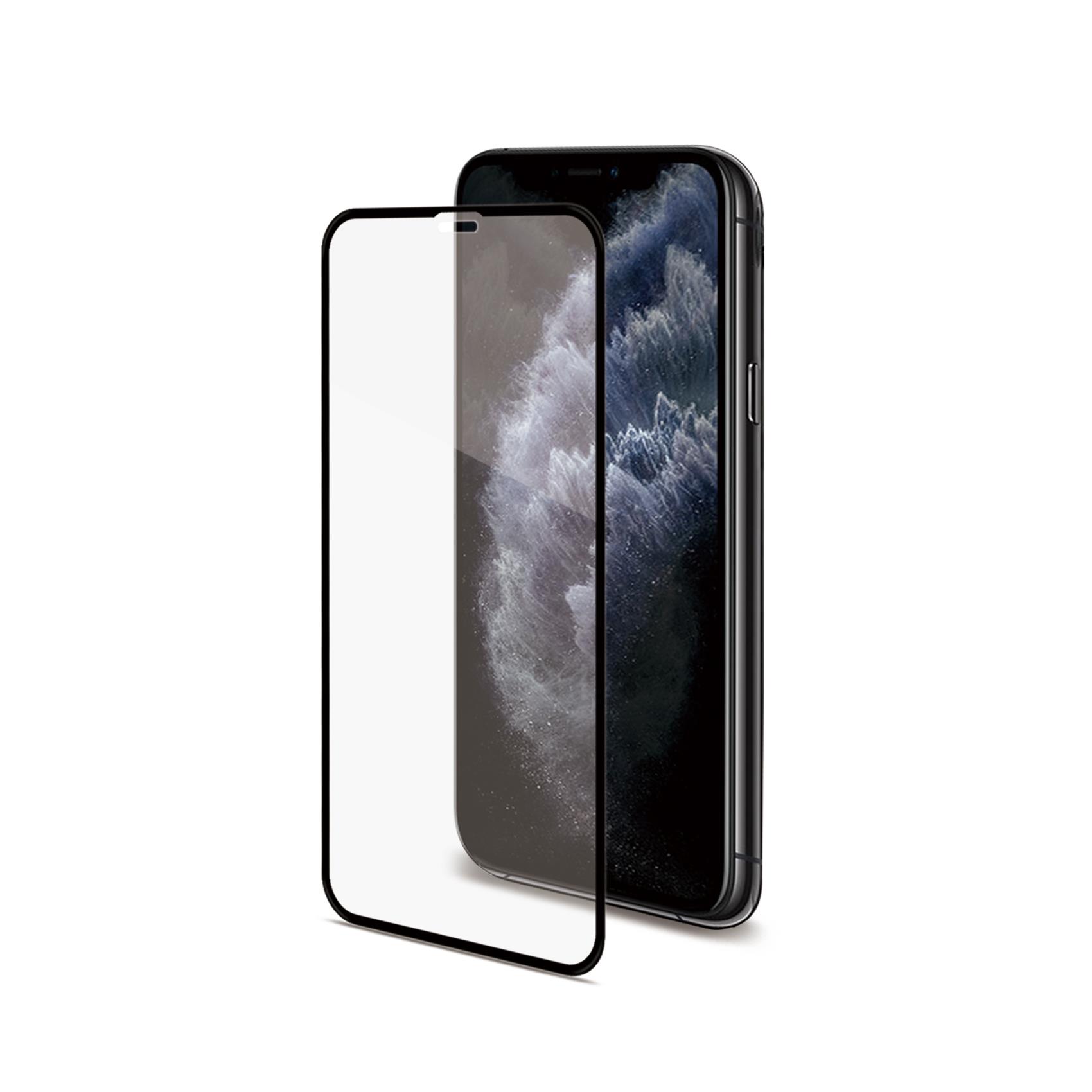 CELLY FULLGLASS - Vetro 9H con bordo colorato nero compatibile con Apple iPhone 11 Pro Max