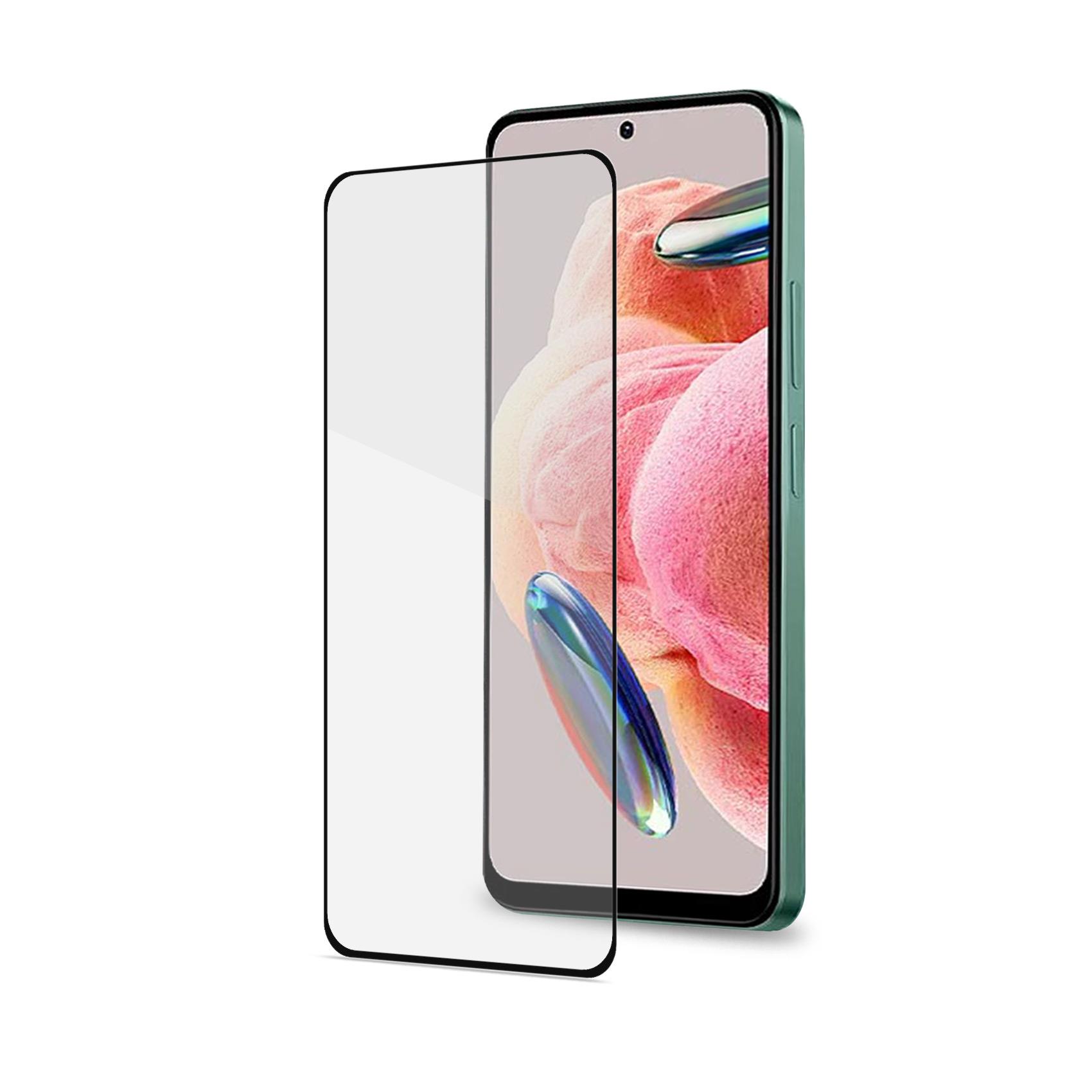 CELLY FULLGLASS - Vetro 9H con bordo colorato nero compatibile con Xiaomi Redmi Note 12 4G/ Redmi Note 12 5G