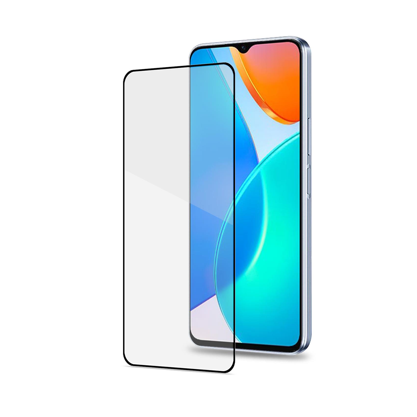CELLY FULLGLASS - Vetro 9H con bordo colorato nero compatibile con Honor X6/ Honor X8 5G/ Honor 70 Lite/ Honor X8a