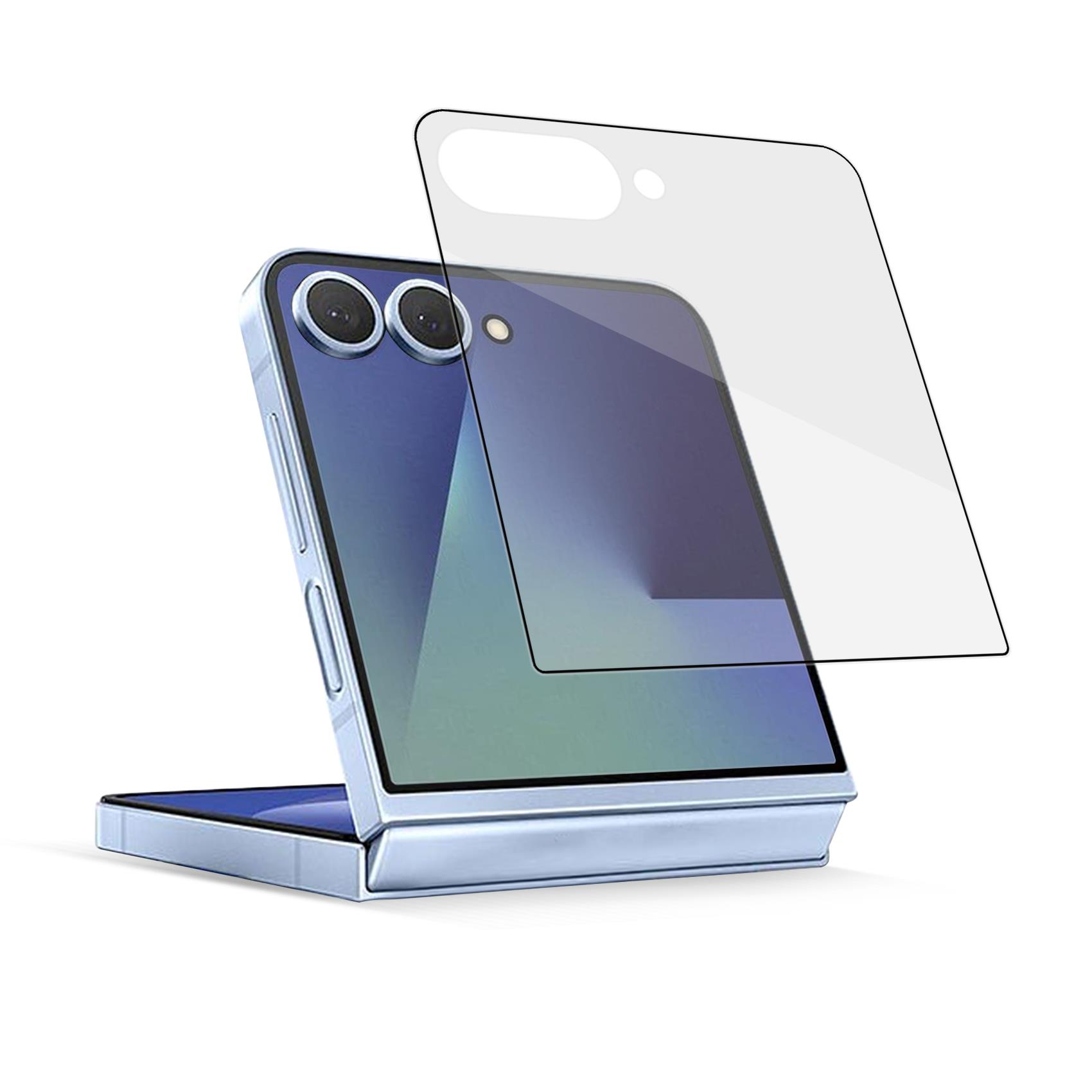 CELLY FULLGLASS - Vetro 9H con bordo colorato nero compatibile con Samsung Galaxy Z Flip 8/ Z Flip 7/ Z Flip 7 Enterprise Edition