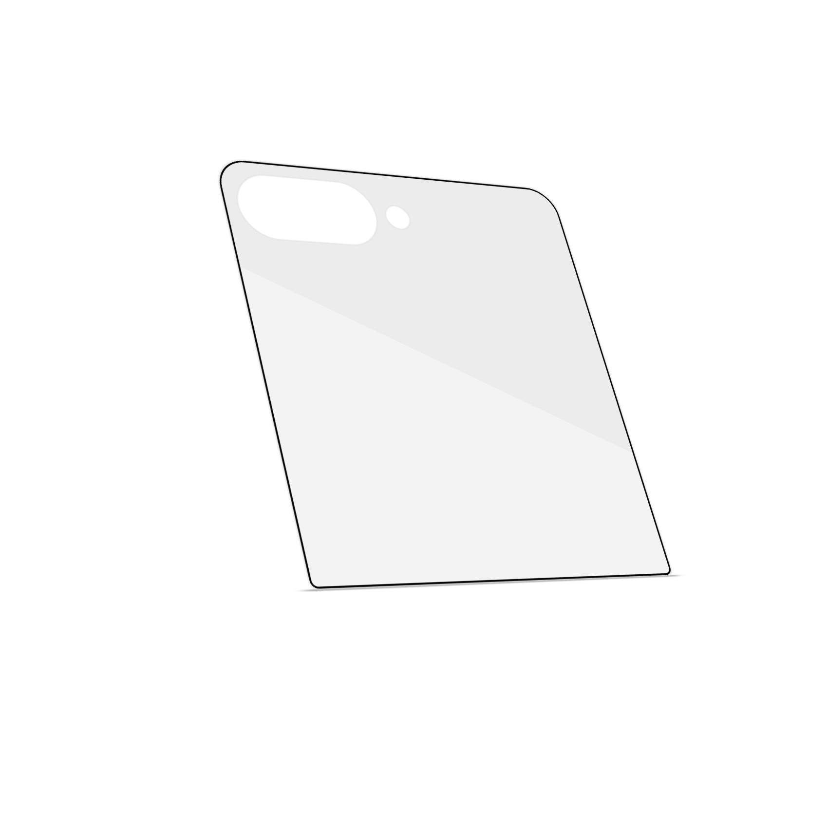 FULLGLASS - Vetro 9H con bordo colorato nero compatibile con Samsung Galaxy Z Flip 8/ Z Flip 7/ Z Flip 7 Enterprise Edition 3