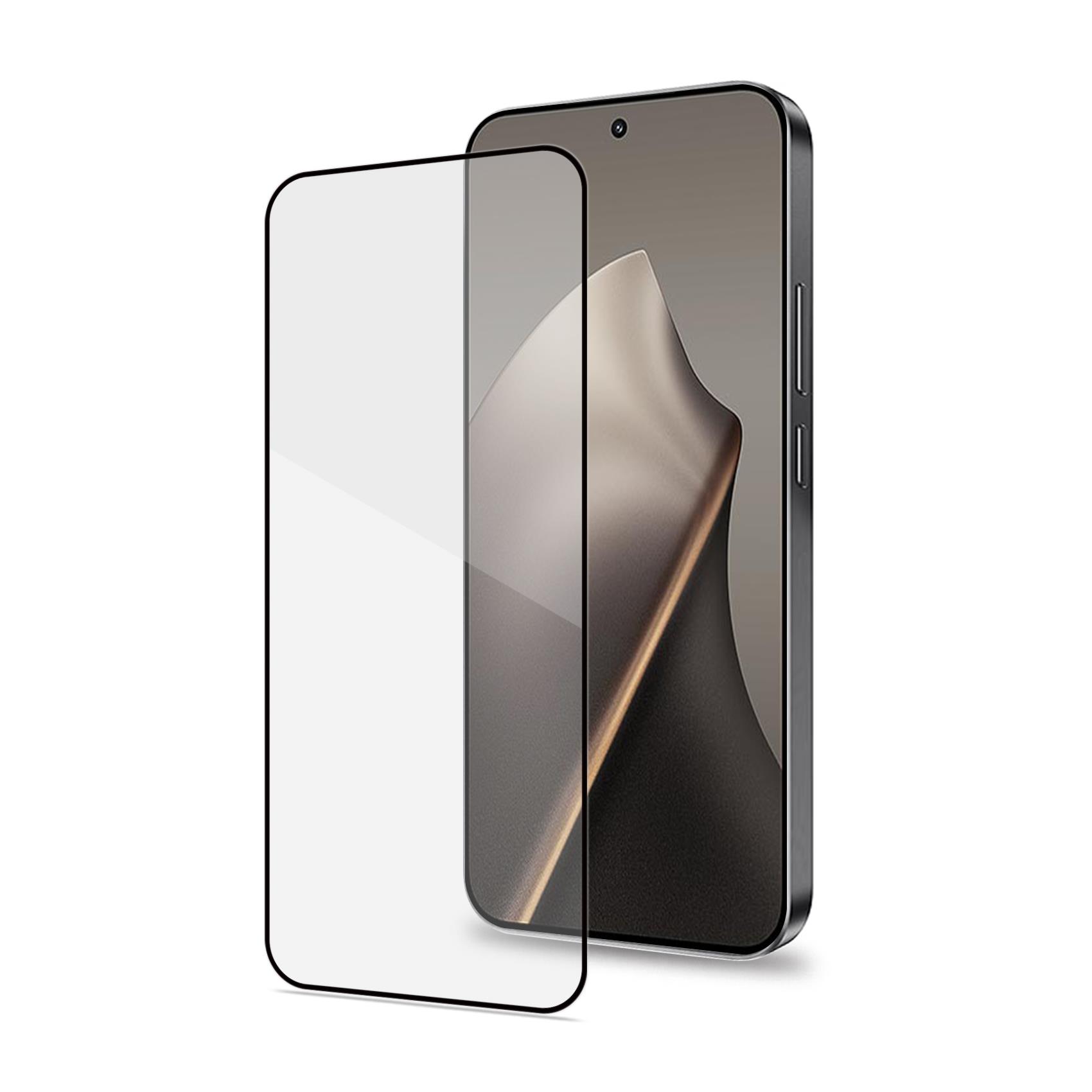 CELLY FULLGLASS - Vetro 9H con bordo colorato nero compatibile con Xiaomi 15T