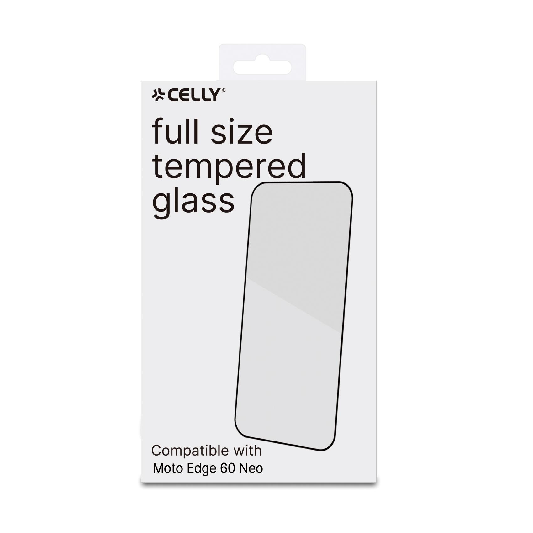 FULLGLASS - Vetro 9H con bordo colorato nero compatibile con Motorola Edge 60 Neo 4
