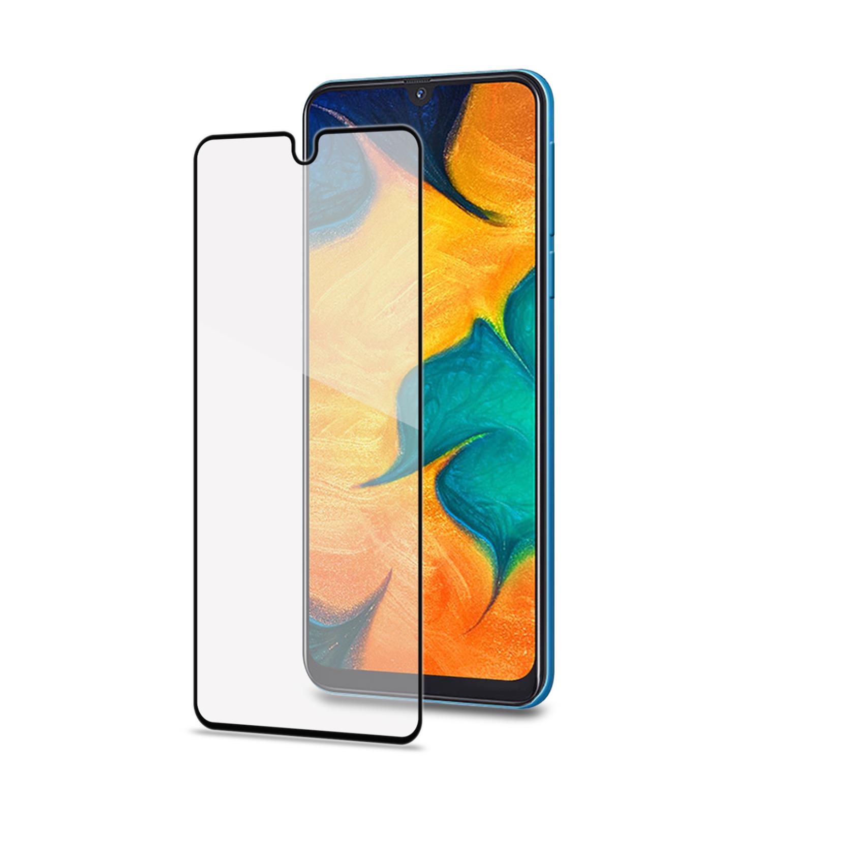 FULLGLASS - Vetro 9H con bordo colorato nero compatibile con Samsung Galaxy A40/ A40 Enterprise Edition 5