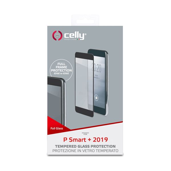 FULLGLASS - Vetro 9H con bordo colorato nero compatibile con Huawei P Smart+ 2019 3