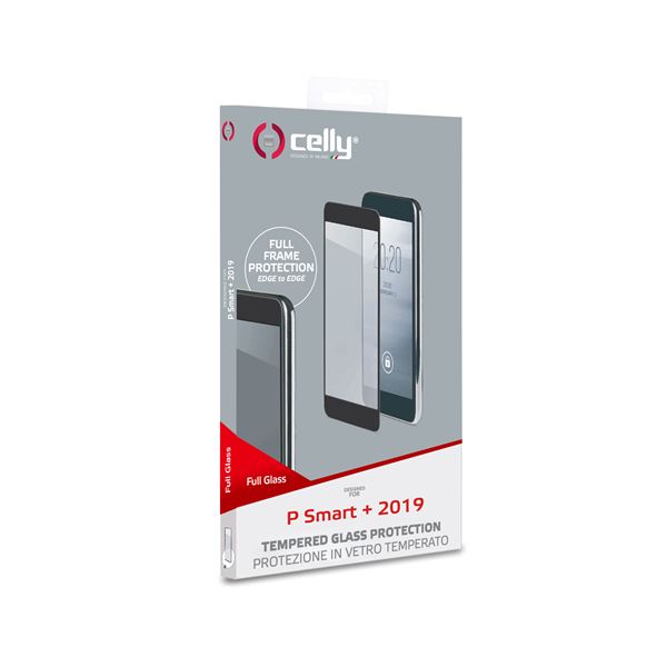 FULLGLASS - Vetro 9H con bordo colorato nero compatibile con Huawei P Smart+ 2019 4