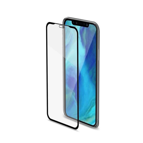 FULLGLASS - Vetro 9H con bordo colorato nero compatibile con Apple iPhone Xs Max 2