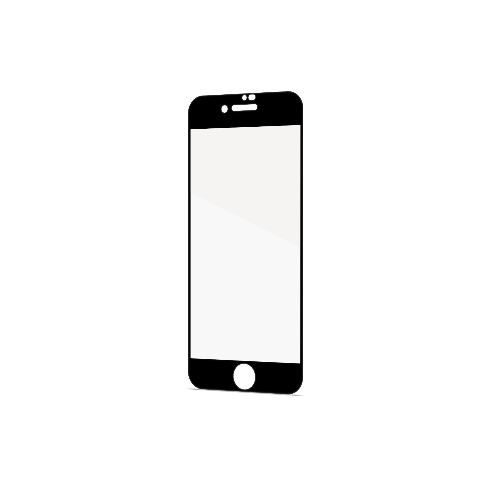 FULLGLASS - Vetro 9H con bordo colorato nero compatibile con Apple iPhone SE 2022/ iPhone SE 2020 / iPhone 8 / iPhone 7 5