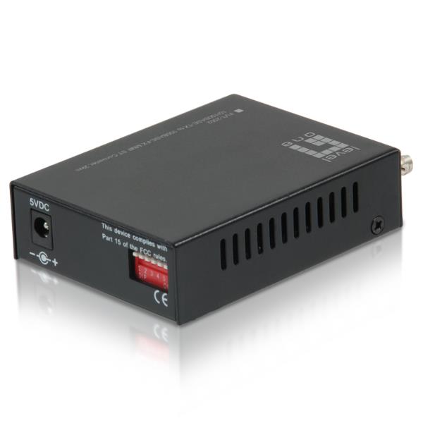 LEVELONE FVT-2002 - MEDIA CONVERTER FAST ETHERNET dA RJ45 a ST, FIBRA MULTIMODALE, 2Km 3