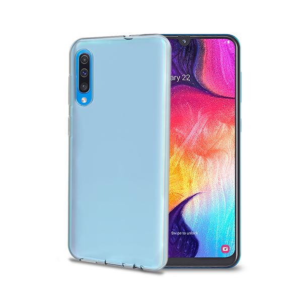 CELLY GELSKIN - Cover morbida trasparente nero in TPU compatibile con Samsung Galaxy A50/ Galaxy A50s/ Galaxy A30s