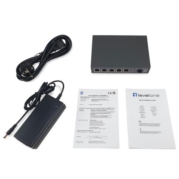 LEVELONE GEP-0625 - SWITCH PoE 6-PORTE 2,5 GIGABIT, 5x Porte PoE, 1x 10G/SFP+ 7