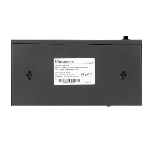 LEVELONE GEP-0925 - SWITCH PoE 9-PORTE 2,5 Gigabit, 8x PoE, 1x 10G/SFP+, 120W 5