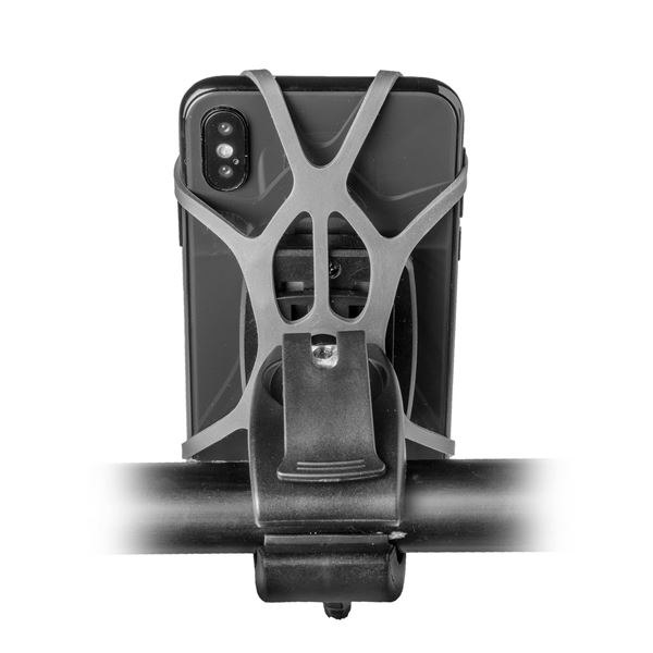 GHOSTBIKE - Supporto universale magnetico per smartphone utilizzabile su manubrio bici e ebike, 4 magneti ultra forti, base in silicone, morsetto regolabile, 2 piastre metalliche 5