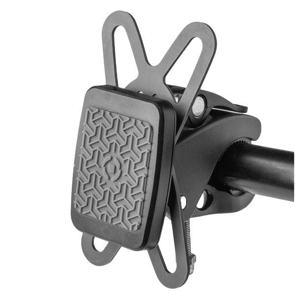 GHOSTBIKE - Supporto universale magnetico per smartphone utilizzabile su manubrio bici e ebike, 4 magneti ultra forti, base in silicone, morsetto regolabile, 2 piastre metalliche 9