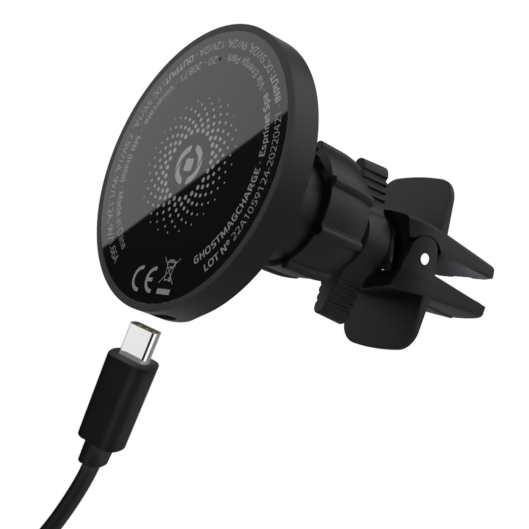 CELLY GHOSTMAGCHARGE - 15W Universal Car Holder compatible with Magsafe technology