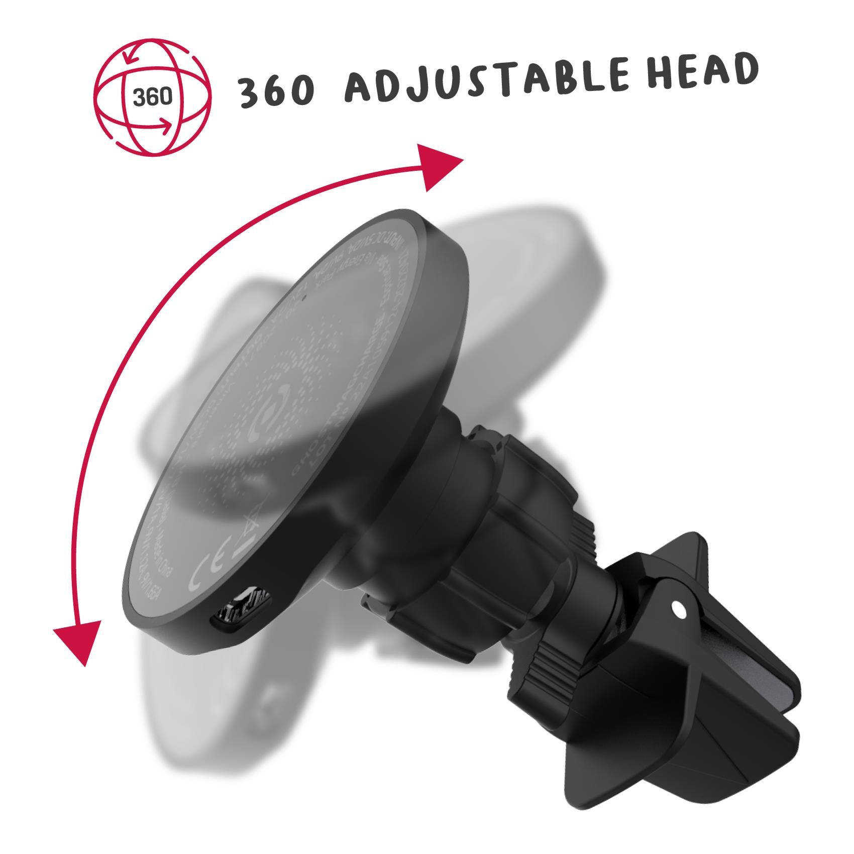 GHOSTMAGCHARGE - 15W Universal Car Holder compatible with Magsafe technology 10