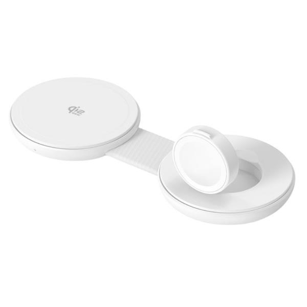CONCEPTRONIC CARICATORE WIRELESS Qi2 MAGNETICO PIEGHEVOLE 2-in-1 da 25W - (supporto per Aplle Watch)