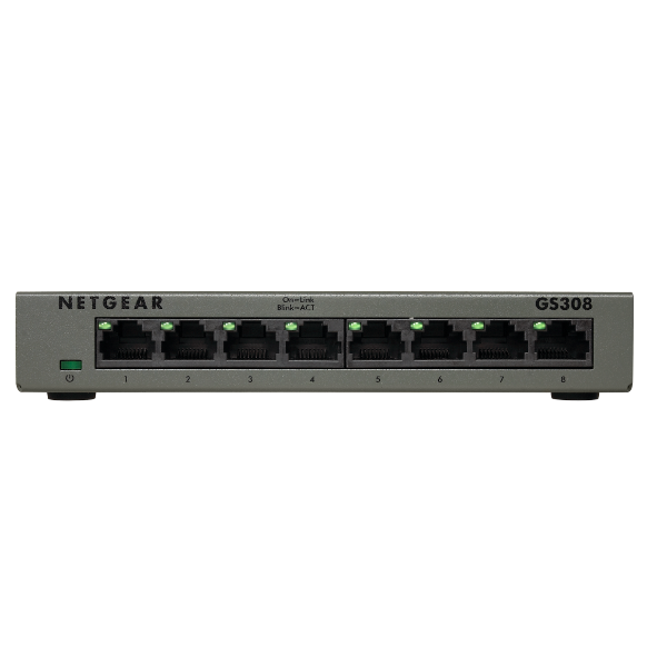 NETGEAR NETGEAR GS308 Switch Unmanaged 8 porte Gigabit, Garanzia 3 anni