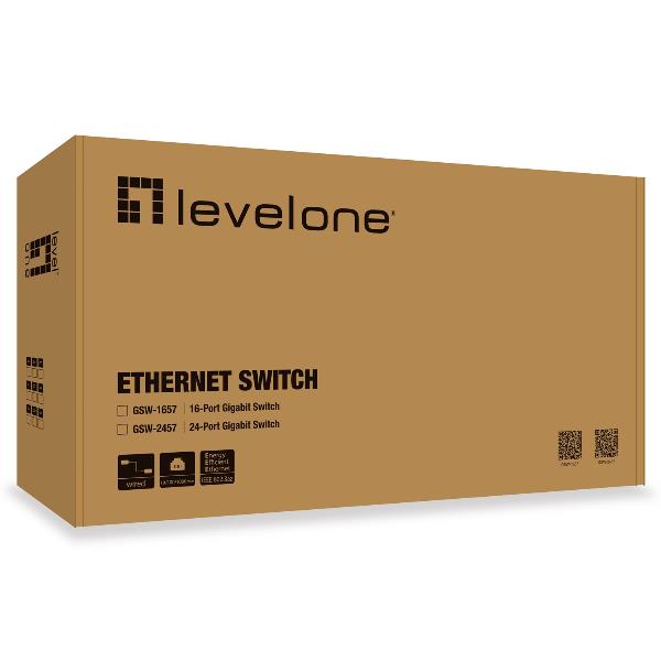 LEVELONE GSW-1657 - SWITCH 16-PORTE GIGABIT 4