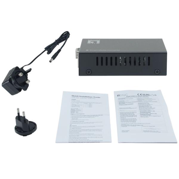 LEVELONE GVM-2000 - MEDIA CONVERTER Gigabit RJ45-SFP intelligente, compatibile con chassis montabile su rack da 19" 5